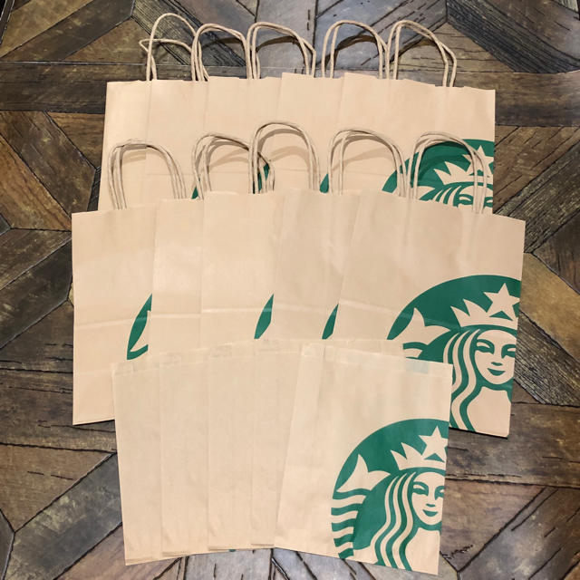 Starbucks Coffee(スターバックスコーヒー)のスターバックス　紙袋　10枚セット レディースのバッグ(ショップ袋)の商品写真
