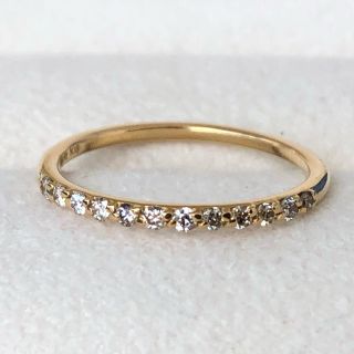 アーカー(AHKAH)のAHKAH✨7号✨K18YG×ダイヤ0.12ct✨ドゥーズブリエリング(リング(指輪))