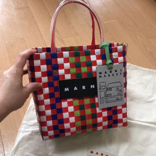 マルニ(Marni)の【美品】マルニ MARNI ピクニックバッグ(かごバッグ/ストローバッグ)