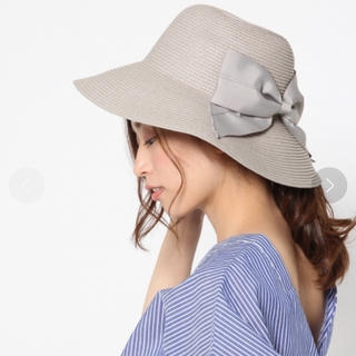 ブリスポイント(BLISS POINT)のブリスポイント　リボン付き帽子(麦わら帽子/ストローハット)