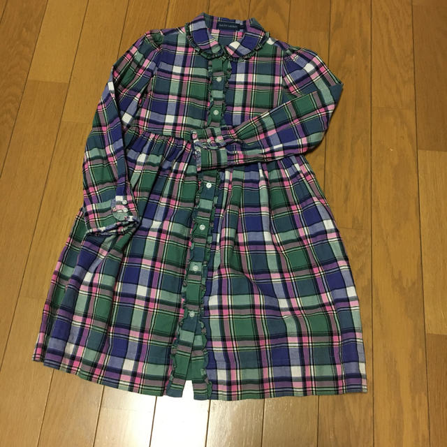 Ralph Lauren(ラルフローレン)のRalph Laurenの長袖チェックワンピース　110 キッズ/ベビー/マタニティのキッズ服女の子用(90cm~)(ワンピース)の商品写真