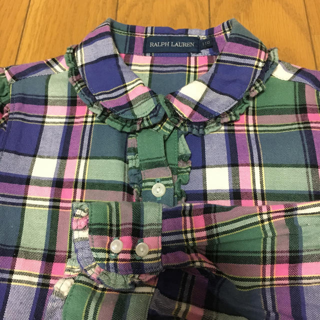 Ralph Lauren(ラルフローレン)のRalph Laurenの長袖チェックワンピース　110 キッズ/ベビー/マタニティのキッズ服女の子用(90cm~)(ワンピース)の商品写真