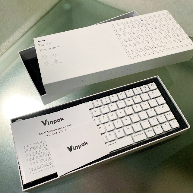 Vinpok Taptek 高級薄型ワイヤレスメカニカルキーボード 白の通販 by ...