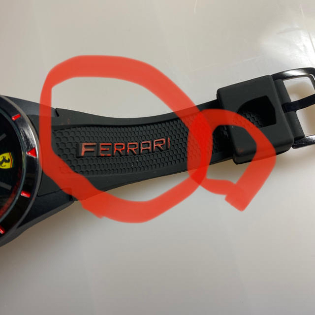 Ferrari(フェラーリ)の訳ありフェラーリ腕時計　Ferrari 高級腕時計　シリコンベルト　ラスト1点 メンズの時計(腕時計(アナログ))の商品写真