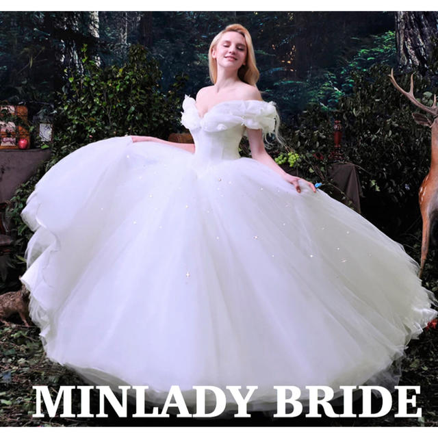 新品 シンデレラ アイボリー ウエディングドレス Ma397wの通販 By Minlady Bride ラクマ