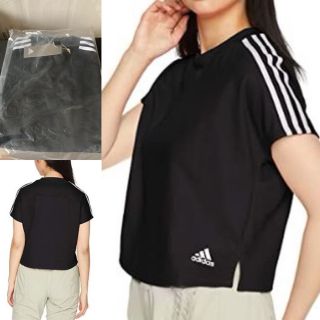 アディダス(adidas)のアディダス　ダブルニット　レディース　Tシャツ (Tシャツ(半袖/袖なし))