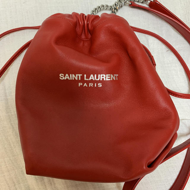 偉大な Saint Laurent サンローラン ポーチテディ レッド - ショルダー