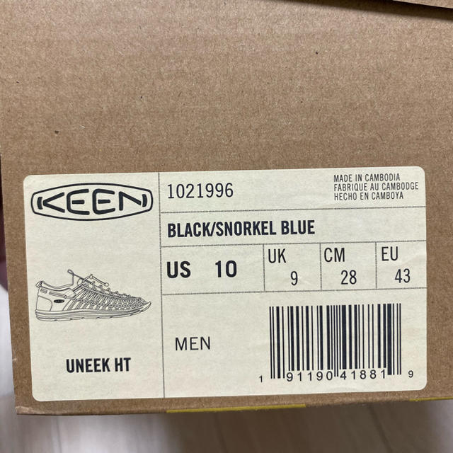 KEEN(キーン)の新品 KEEN キーン UNEEK HT 28cm 黒 青 ユニーク メンズの靴/シューズ(スニーカー)の商品写真