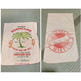 vintage burlap feed sack/ ビンテージフィード袋2セット(その他)