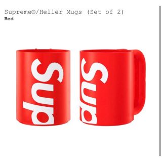 シュプリーム(Supreme)のSupreme Heller Mugs Red 2個セット(グラス/カップ)