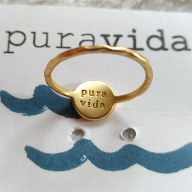 Pura Vida(プラヴィダ)の【訳アリ品】Pura vida リング 指輪 コンパス US 6 金色 A レディースのアクセサリー(リング(指輪))の商品写真