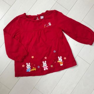 ミキハウス(mikihouse)の美品　ミキハウス  うさこTシャツ　カットソー　100(Tシャツ/カットソー)