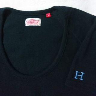 ハリウッドランチマーケット(HOLLYWOOD RANCH MARKET)の１回のみ着用☆ハリウッドランチマーケット 半袖Tシャツ ブラック サイズ1(Tシャツ(半袖/袖なし))