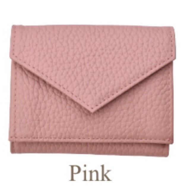 ミニ財布　牛本革　くすみピンク レディースのファッション小物(財布)の商品写真