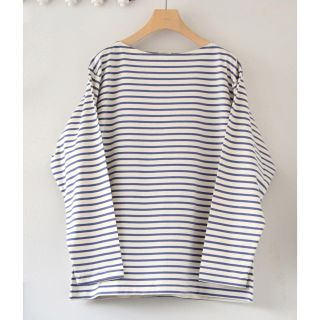 コモリ(COMOLI)の【19ss】comoli ボーダーボートネック サイズ 1 (Tシャツ/カットソー(七分/長袖))