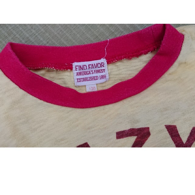 FINDFAVOR 130 レトロチックなイエローのロンT キッズ/ベビー/マタニティのキッズ服女の子用(90cm~)(Tシャツ/カットソー)の商品写真