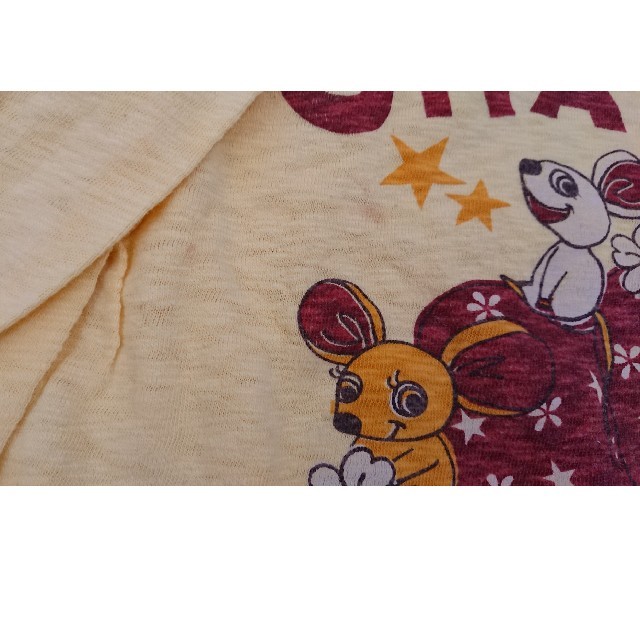 FINDFAVOR 130 レトロチックなイエローのロンT キッズ/ベビー/マタニティのキッズ服女の子用(90cm~)(Tシャツ/カットソー)の商品写真