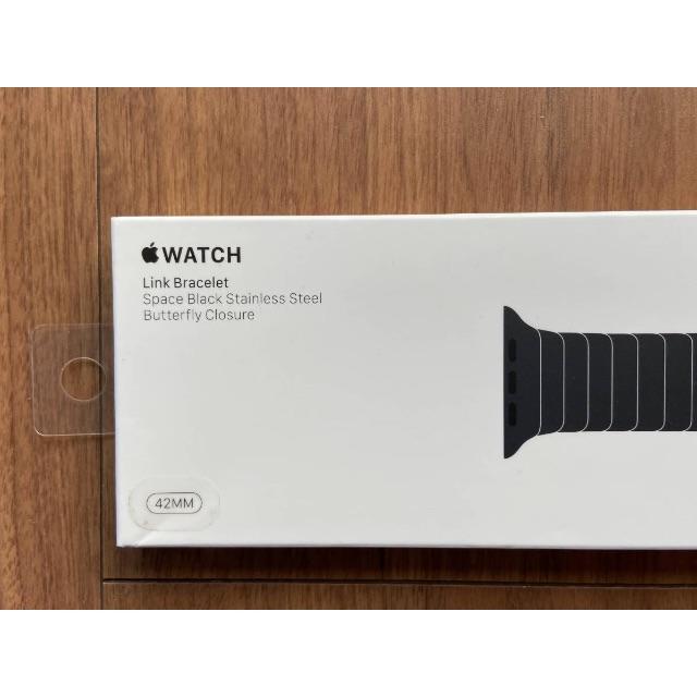 Apple(アップル)のApple Watch スペースブラック リンクブレスレット 44mm 42mm メンズの時計(金属ベルト)の商品写真