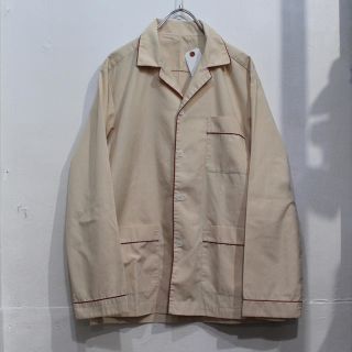 パジャマ　パイピング　80's  90's 無地　ヴィンテージ シャツ　古着(シャツ)