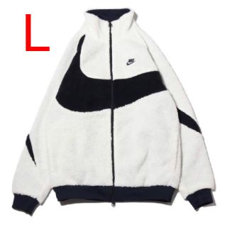 ナイキ(NIKE)の新品 ナイキ ビックスウッシュ ボアジャケット L リバーシブル 白 黒(ブルゾン)