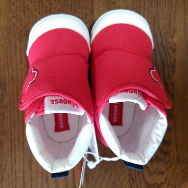【新品未使用】mikiHouse(ミキハウス)の赤い赤ちゃん用の靴　12㎝