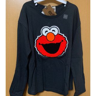 セサミストリート(SESAME STREET)の新品　長袖　Tシャツ　セサミストリート   エルモ　サガラ刺繍　ロンT (キャラクターグッズ)