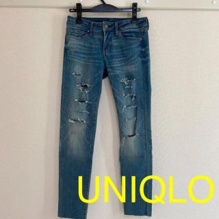 ユニクロ(UNIQLO)のUNIQLO スキニー　ダメージデニム(デニム/ジーンズ)