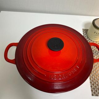 ルクルーゼ(LE CREUSET)のル・クルーゼ 鍋　22センチ　　レッド(鍋/フライパン)