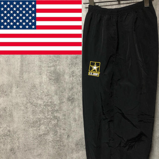 パンツ【激レア】アメリカ軍☆US ARMY APFU刺繍ロゴナイロントレーニングパンツ