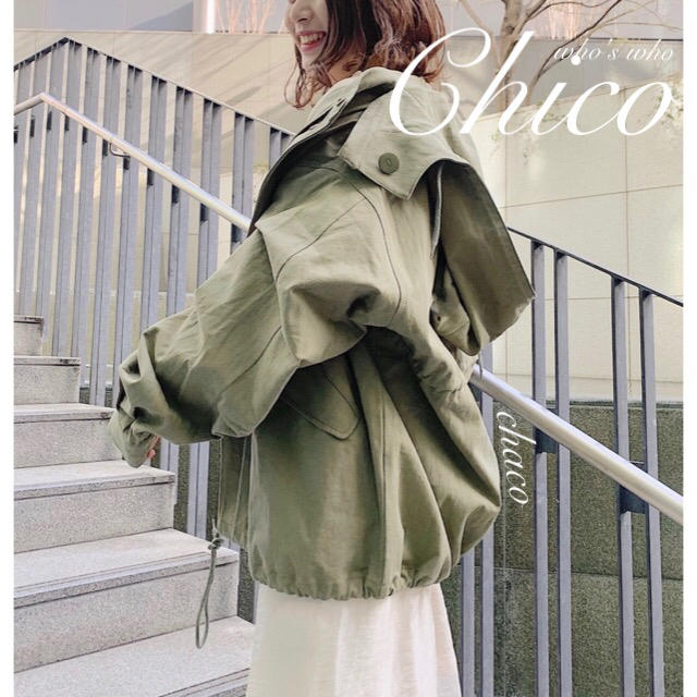 who's who Chico(フーズフーチコ)の新作🐝¥9790【Chico】モッズコート マウンテンコート レディースのジャケット/アウター(モッズコート)の商品写真