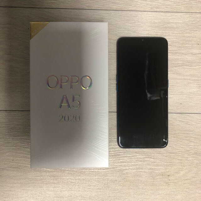 【美品】OPPO A5 2020 ブルー 64GB SIMフリー