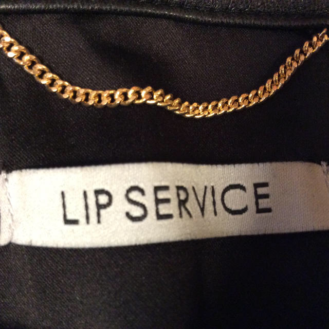 LIP SERVICE(リップサービス)のノーカラーブルゾン ブラック レディースのジャケット/アウター(ライダースジャケット)の商品写真