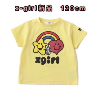 エックスガールステージス(X-girl Stages)のX-girl stages レインボーキャラクター半袖Tシャツ エックスガール(Tシャツ/カットソー)