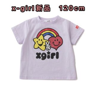 エックスガールステージス(X-girl Stages)のX-girl stages レインボーキャラクター半袖Tシャツ エックスガール(Tシャツ/カットソー)