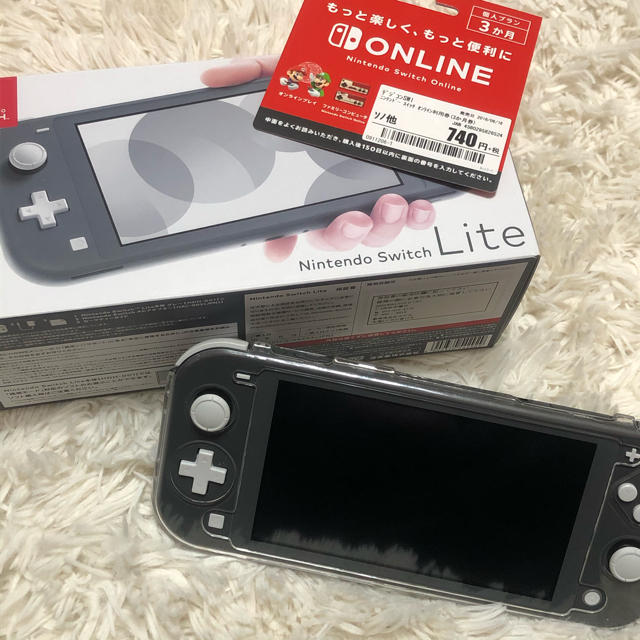 Nintendo Switch(ニンテンドースイッチ)のNintendo Switch Light グレー あつまれどうぶつの森DL版 エンタメ/ホビーのゲームソフト/ゲーム機本体(携帯用ゲーム機本体)の商品写真