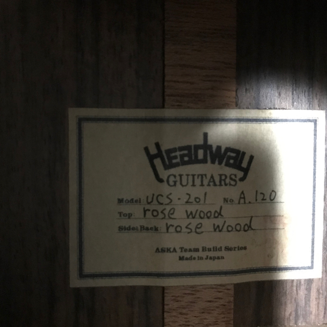 HeadWay へッドウエイ UCS-201 定価11万円（税込） 楽器のウクレレ(コンサートウクレレ)の商品写真