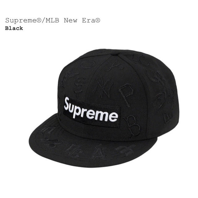 【7-1/2】Supreme MLB black 20ss シュプリーム帽子