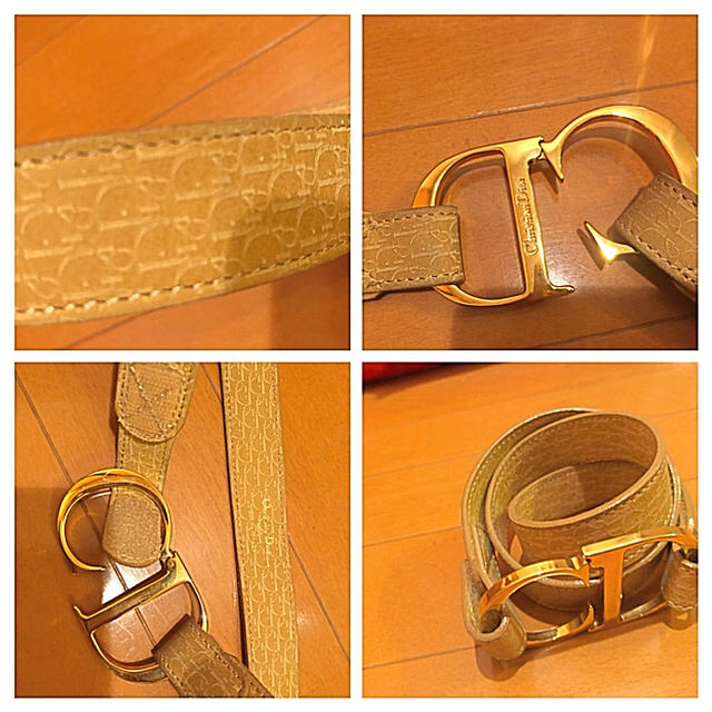 Dior(ディオール)のクリスチャンディオール CD diorロゴ入りベルトゴールド金具 レディースのファッション小物(ベルト)の商品写真