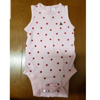 ベビーギャップ(babyGAP)のbabyGap♡りんご柄ロンパース新品80サイズ(ロンパース)