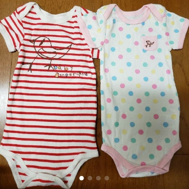 ampersand(アンパサンド)のbaby ampersand♡新品ロンパース2枚セット80サイズ キッズ/ベビー/マタニティのベビー服(~85cm)(ロンパース)の商品写真