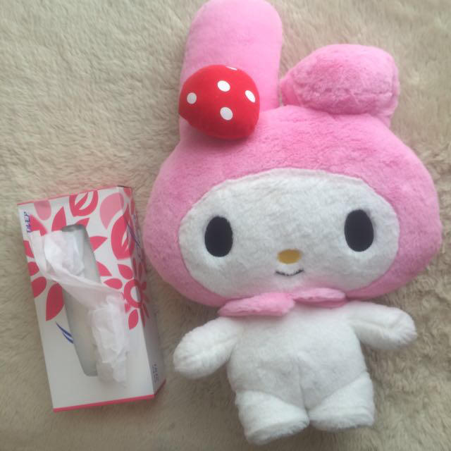 マイメロのぬいぐるみピンク大 キッズ/ベビー/マタニティのおもちゃ(ぬいぐるみ/人形)の商品写真