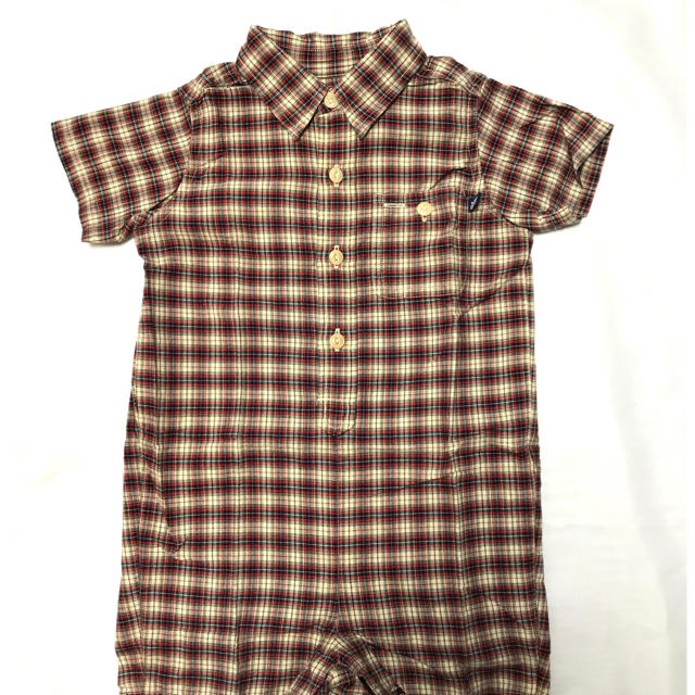 POLO RALPH LAUREN(ポロラルフローレン)のPOLO ラルフローレン　チェックカバーオール キッズ/ベビー/マタニティのベビー服(~85cm)(カバーオール)の商品写真