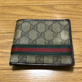 グッチ(Gucci)のグッチ　２つ折り財布　スプリーム柄(折り財布)