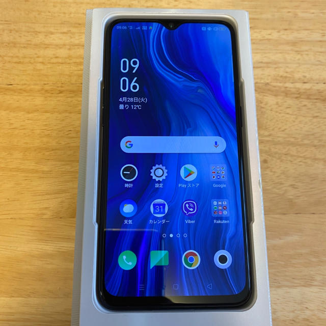 Rakuten(ラクテン)のOppo Reno A 128GB ブラック 美品 スマホ/家電/カメラのスマートフォン/携帯電話(スマートフォン本体)の商品写真