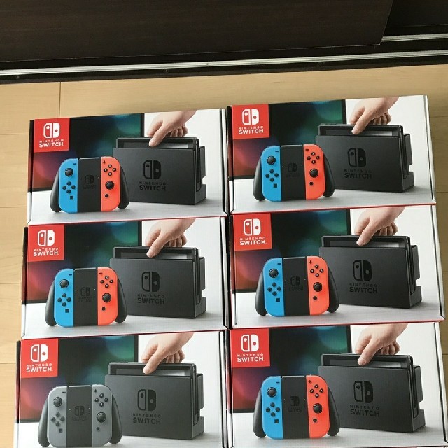 ラッピング無料】 新品未開封 任天堂スイッチ ネオン5台ブラック1台