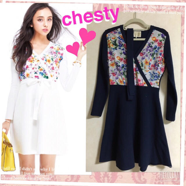 Chesty♡カシュクールニットワンピース