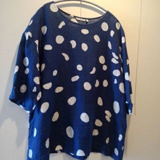 マリメッコ(marimekko)のマリメッコ　リネンプルオーバー(シャツ/ブラウス(半袖/袖なし))