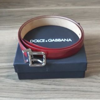 ドルチェアンドガッバーナ(DOLCE&GABBANA)の【※美品※】DOLCE&GABBANA エナメルベルト（赤）(ベルト)