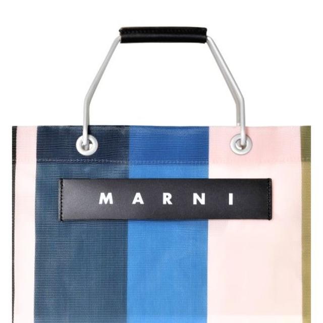 Marni(マルニ)の未使用品 MARNI FLOWER CAFE ストライプバッグ ナイトブルー レディースのバッグ(トートバッグ)の商品写真