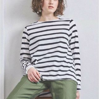 ユナイテッドアローズ(UNITED ARROWS)のユナイテッドアローズ　シンプルボーダー　ブラック(Tシャツ(長袖/七分))